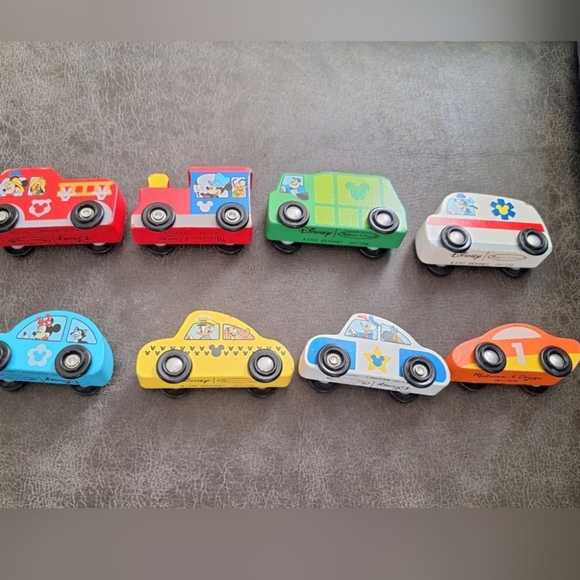 Disney Colorful Wooden Toy Cars Set - Picture 4 of 7